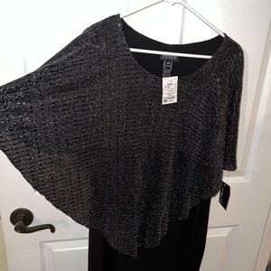NWT Enfocus Women Evening Black Dress with Sparkles